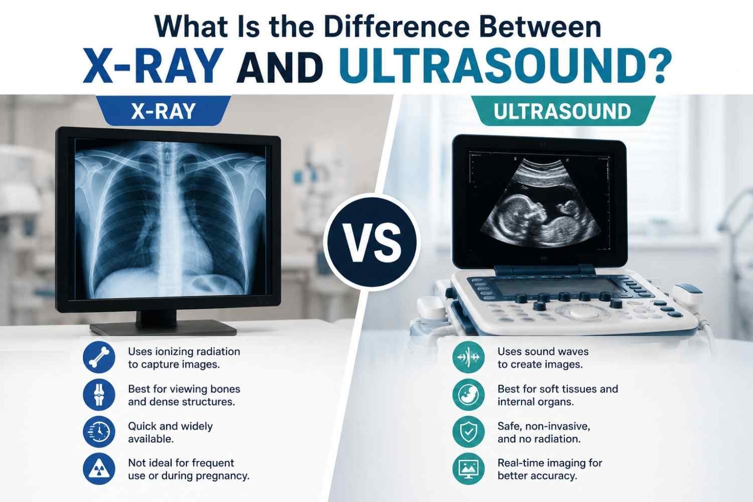 Difference Between X-Ray and Ultrasound