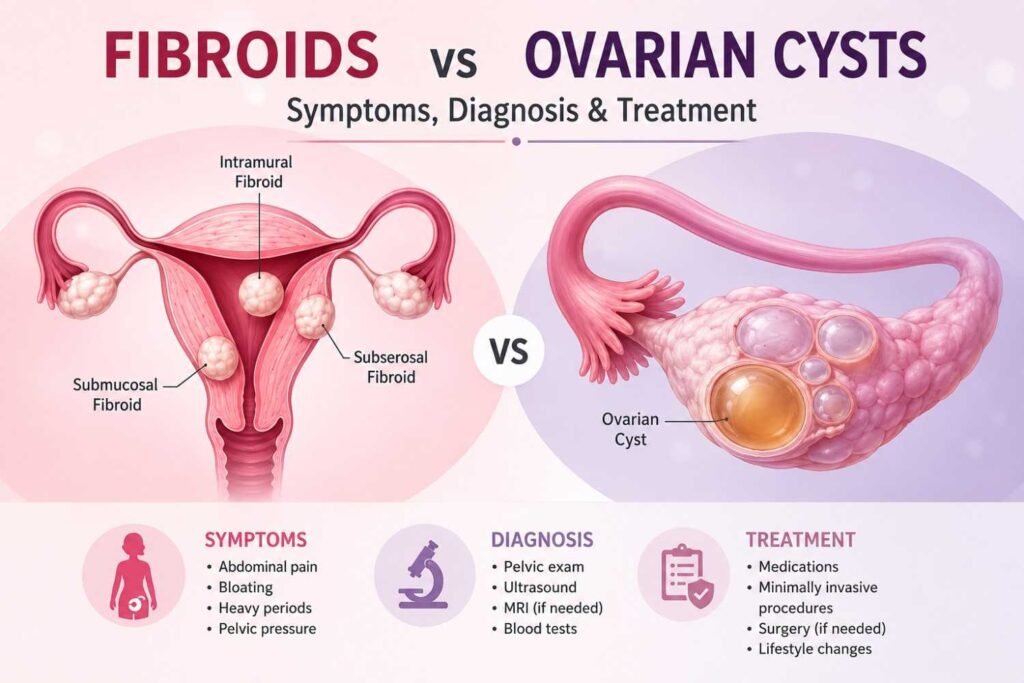 Fibroids vs Ovarian Cysts